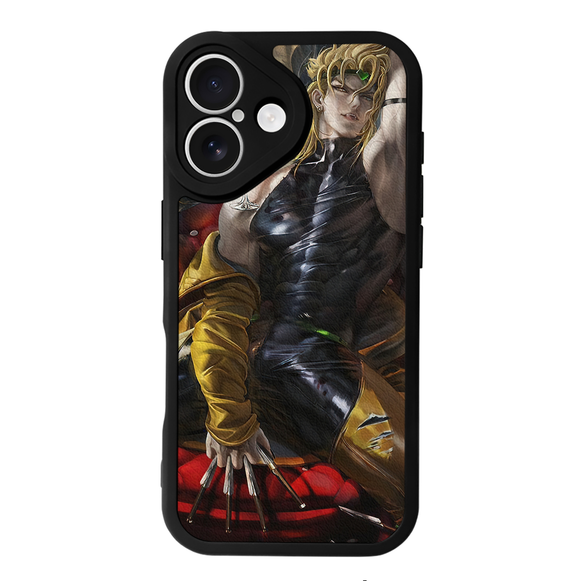 （画像用） ジョジョの奇妙な冒険 JoJo's Bizarre Adventure 【iPhone 16シリーズ対応】シリコンスマホケース（レザー調） 材質：シリコン